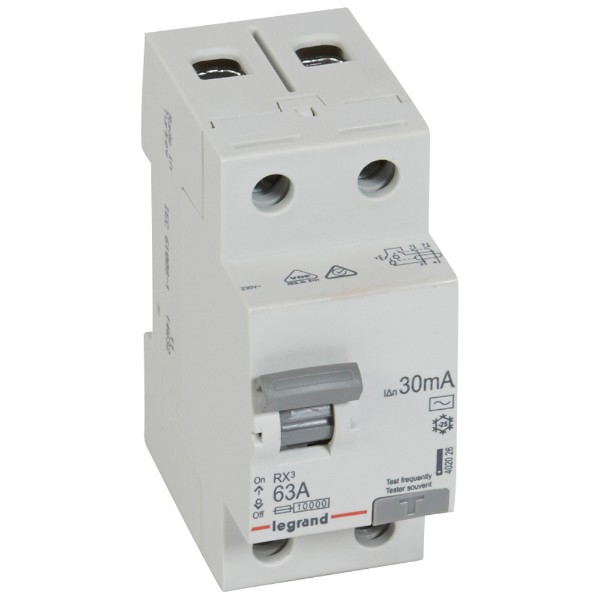 ДТЗ 2P 63A 30mA тип AC - Legrand RX3 402026