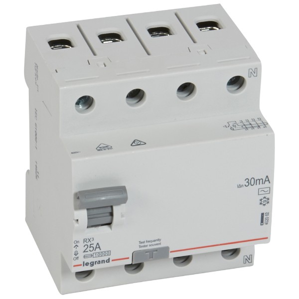 ДТЗ 4P 25A 30mA тип AC - Legrand RX3 402062