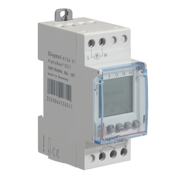 Програмируем таймер 1P 16A 250V - Legrand CX3 412631