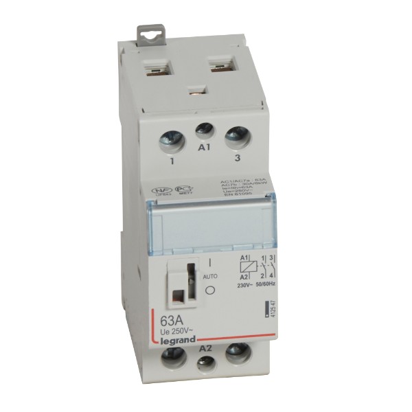 Модулен контактор 63A 2NO 230VAC с ръкохватка - Legrand CX3 412547