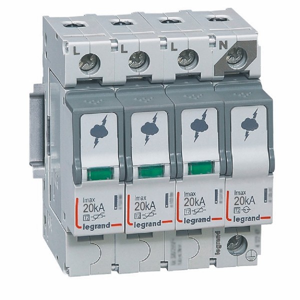 Катоден отводител T2 20KA 3P+N - Legrand SPD 412227
