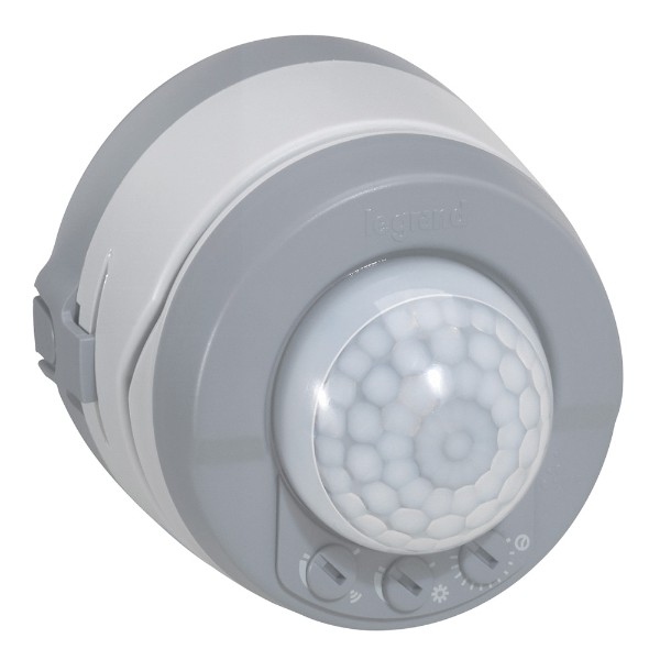 Детектор PIR открито на таван 360° IP55 сив - Legrand Motion sens 69740