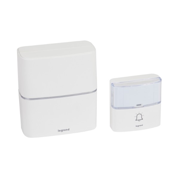 Звънец безжичен 80dB 200 m Бял - Legrand Serenity MP3 DC 94270
