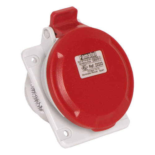 Контакт панелен монтаж наклонен 3P+E 32A 400V IP54 - Famatel SpeedPRO FR23332