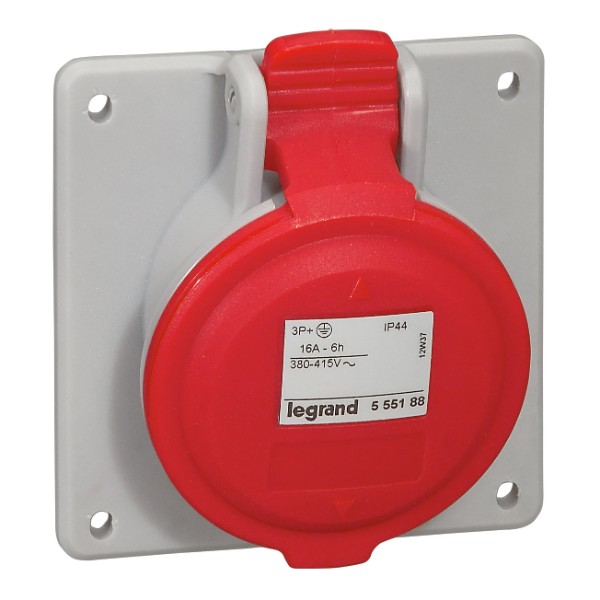 Контакт панелен монтаж 3P+E 16A 415V IP44 - Legrand P17 Tempra Pro 555188