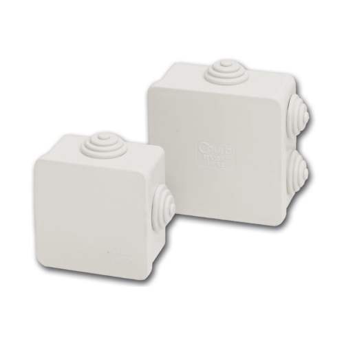 Разклонителна кутия открит монтаж 80x80 x40mm IP54 Сив - Courbi Watertight CR32-21004-808