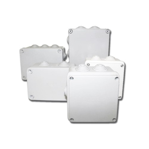 Разклонителна кутия открит монтаж 120x80 x50mm IP55 Сив капак с пластмасови винтове - Courbi Watertight CR32-21006-120
