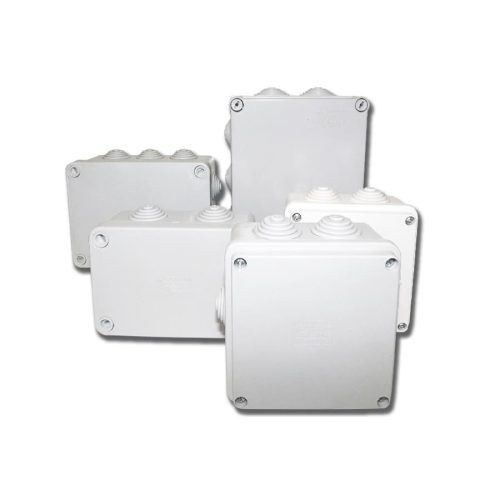Разклонителна кутия открит монтаж 150x110 x70mm IP55 Сив капак с пластмасови винтове - Courbi Watertight CR32-21007-150