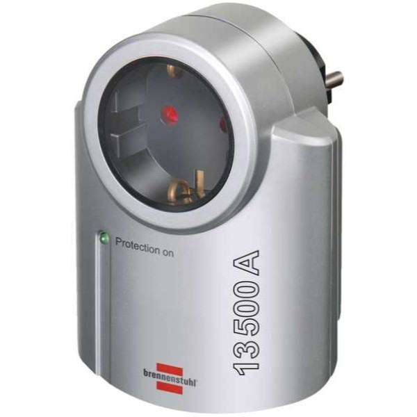 Адаптер за контакт 1x 2P+E 13.500A със защита от пренапрежение Алуминий - Brennenstuhl Primera-line BS1506950
