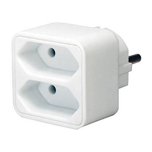 Адаптер за контакт 2x 2P Евро контакт Бял - Brennenstuhl Adapterstecker BS1508030