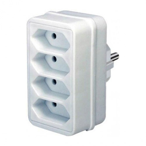 Адаптер за контакт 4x 2P Евро контакт Бял - Brennenstuhl Adapterstecker BS1508040