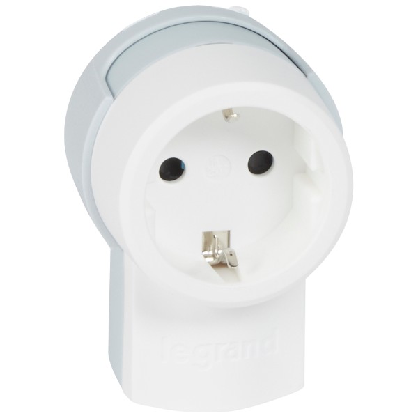 Разклонител щепсел 1 х 2P+E без кабел Бял - Legrand Helium 50199