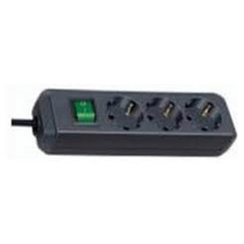 Разклонител 3x 2P+E Eco-line с ключ и кабел 1.5m Черен - Brennenstuhl Eco-line BS1152300015