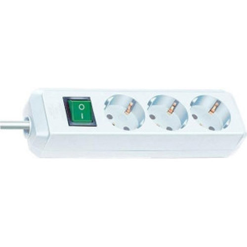 Разклонител 3x 2P+E Eco-line с ключ и кабел 5m Бял - Brennenstuhl Eco-line BS1152920