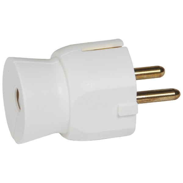 Щепсел 2P+E 16A с кабел назад Бял - Legrand Helium 50315