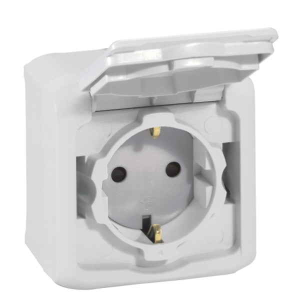 Контакт шуко 2P+E IP44 Сив - Legrand Forix 782393