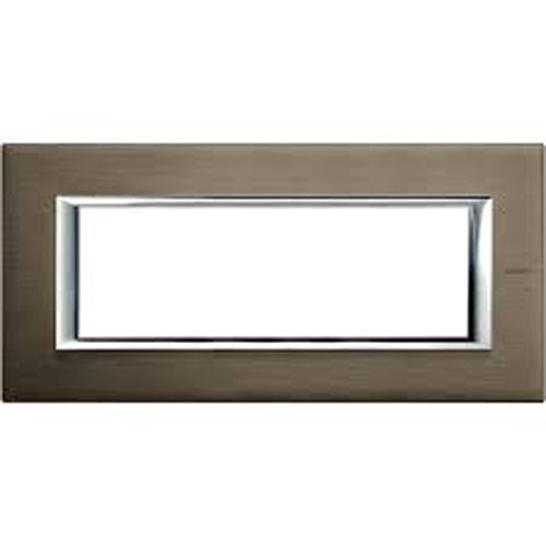 Рамка 6М Rectangular Brushed bronze (BR) - bticino Axolute HA4806BR