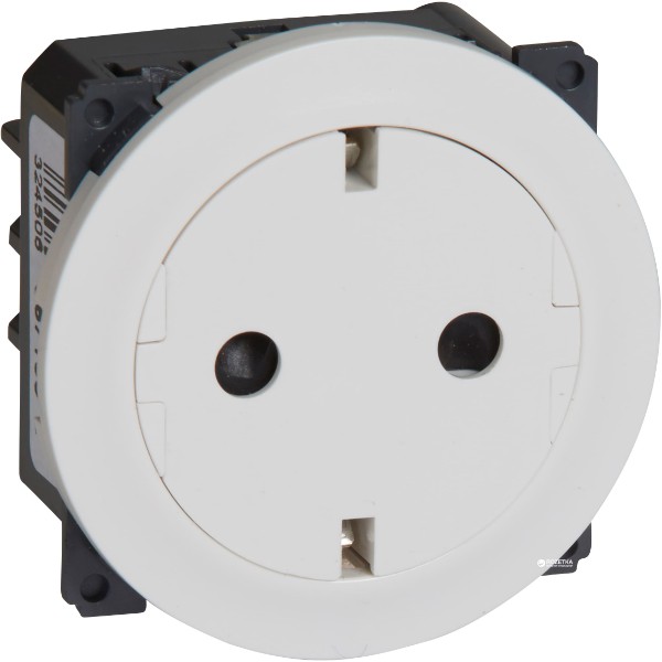 Контакт шуко 2P+E плосък Бял - Legrand Celiane 67166