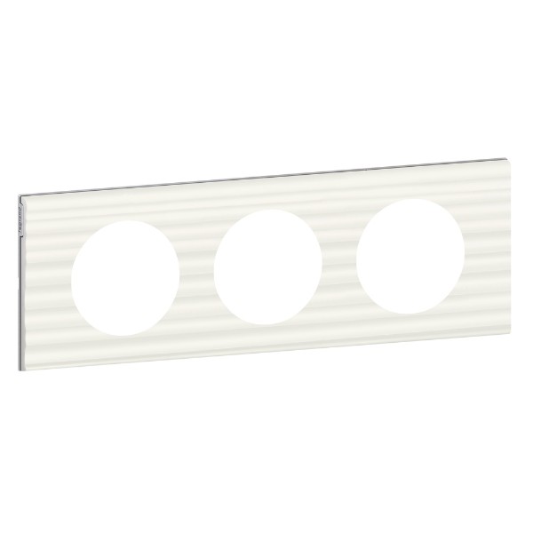 Рамка 3х Corian® Cannelé (Бял Corian) - Legrand Celiane 69013
