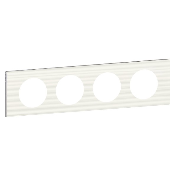 Рамка 4х Corian® Cannelé (Бял Corian) - Legrand Celiane 69014