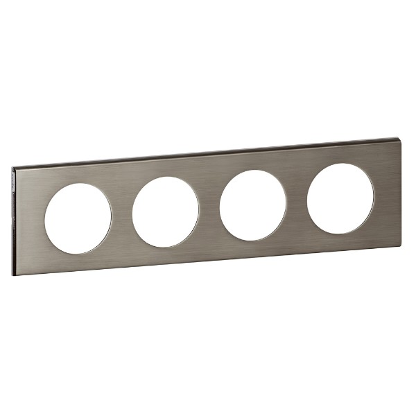 Рамка 4х Inox Brossé (Стомана) - Legrand Celiane 69104