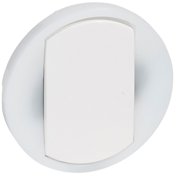 Лицева плочка за ключ и бутон с ореол Бял - Legrand Celiane 65004