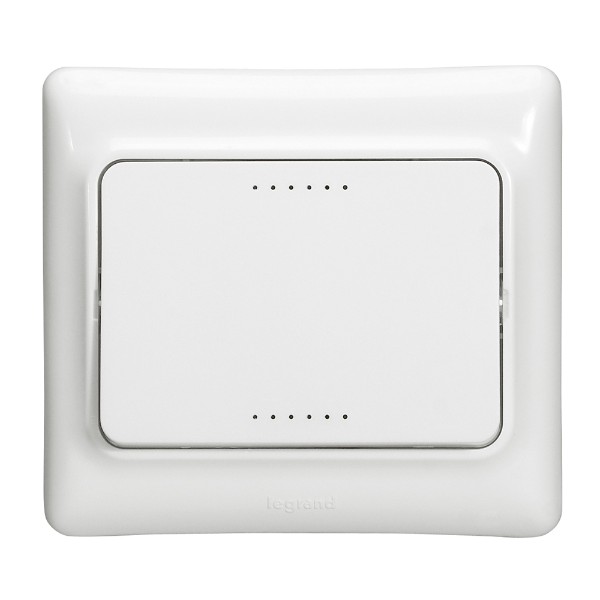 Бутон еднополюсен с подсветка Бял - Legrand Kaptika 782106