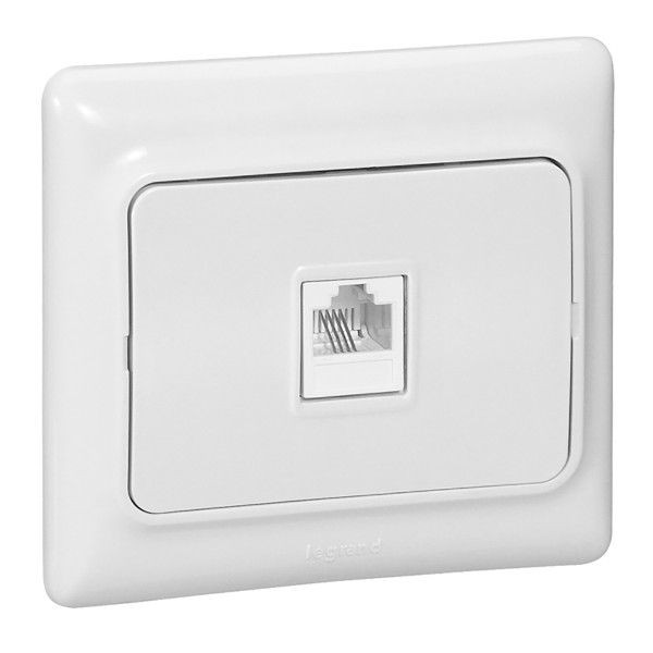 Розетка 1xRJ45 Cat. 5e UTP Бял - Legrand Kaptika 782124
