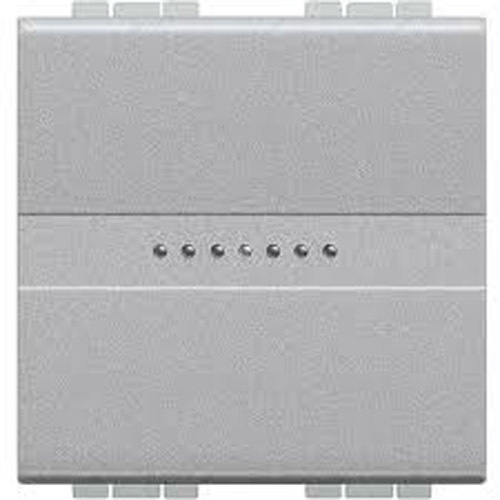 Бутон еднополюсен аксиален 2М Алуминий - bticino Livinglight NT4055M2AN