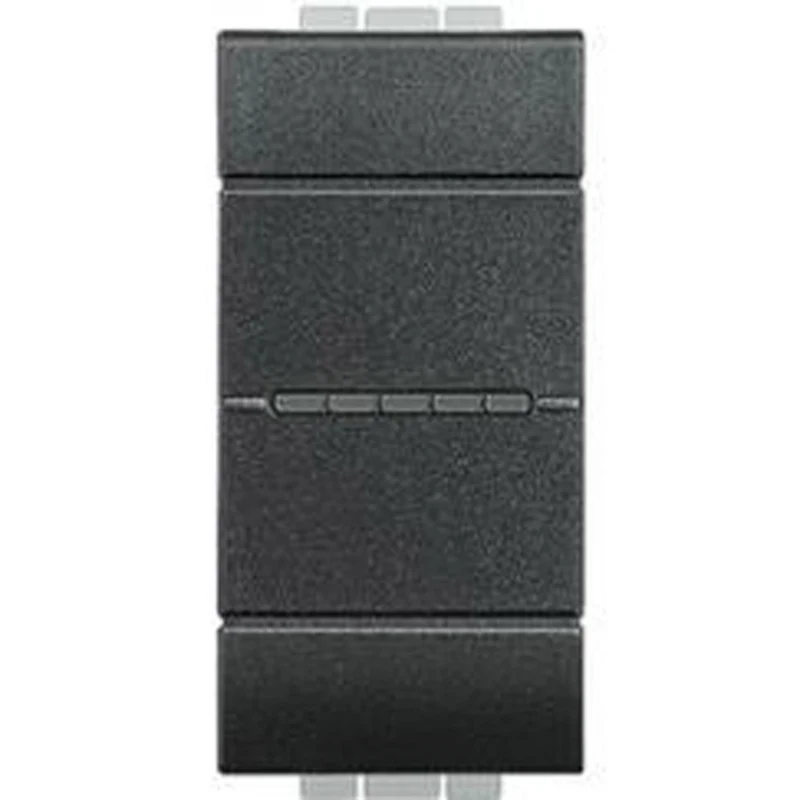 Бутон еднополюсен аксиален 1М Антрацит - bticino Livinglight L4055AN