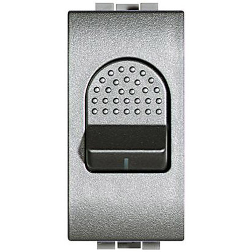 Ключ двуполюсен 32A 1М Алуминий - bticino Livinglight NT4011