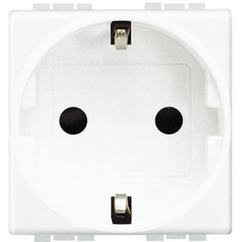 Контакт шуко 2P+E 2М Бял - bticino Livinglight N4141