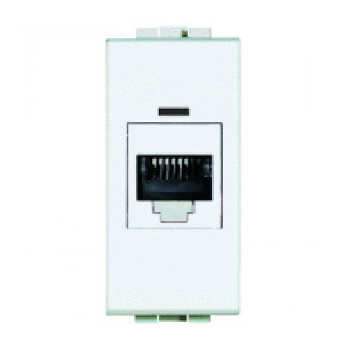 Розетка 1xRJ45 Cat. 5e UTP 1М Бял - bticino Livinglight N4279C5E