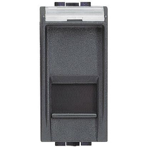 Розетка 1xRJ45 Cat. 5e UTP 1М Антрацит - bticino Livinglight L4279C5E