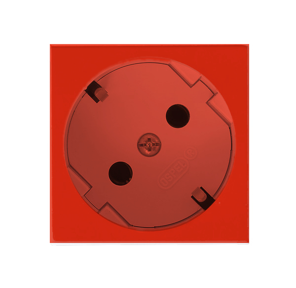 Контакт шуко 2P+E 45° 2М Червен - OSPEL OSPEL 45 GK-1S/22
