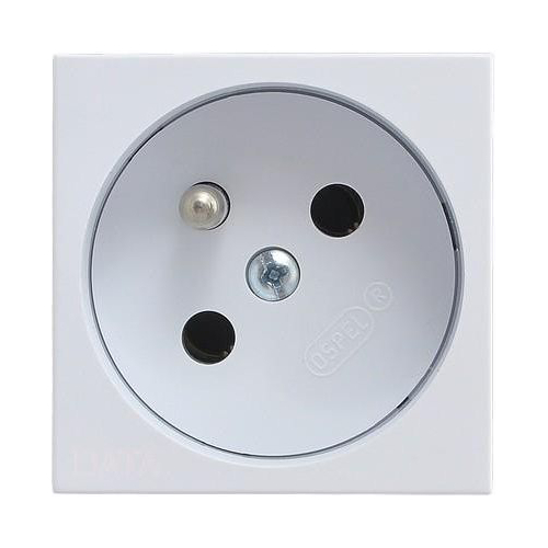 Контакт френски стандарт 2P+E 45° 2М Бял - OSPEL OSPEL 45 GK-1Z/46