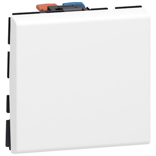Еднополюсен бутон 6A 2M Бял PRMOSAIC /до изчерпване/ - Legrand Mosaic 77040