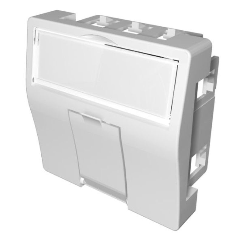Розетка 1xRJ45 празна 2М Бял - MMC Genesia 45 MBC451C8