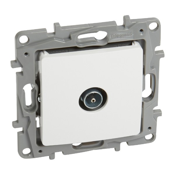Розетка TV мъжка схема звезда 1dB Бял - Legrand Niloe 764551