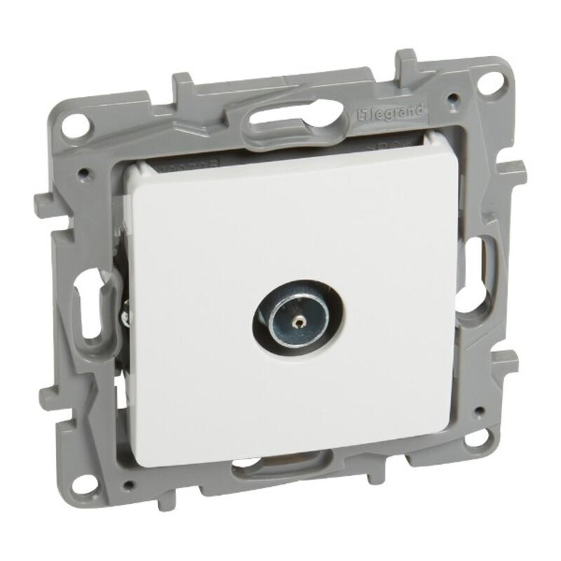 Розетка TV мъжка схема звезда 1dB Бял - Legrand Niloe 764551