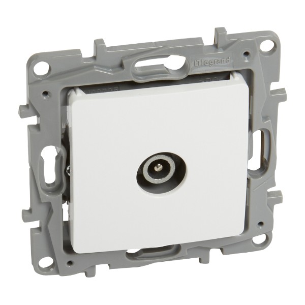 Розетка TV мъжка крайна 10dB Бял - Legrand Niloe 764555