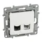 Розетка комбинирана RJ11+RJ45 Cat. 5e UTP Бял - Legrand Niloe 764570