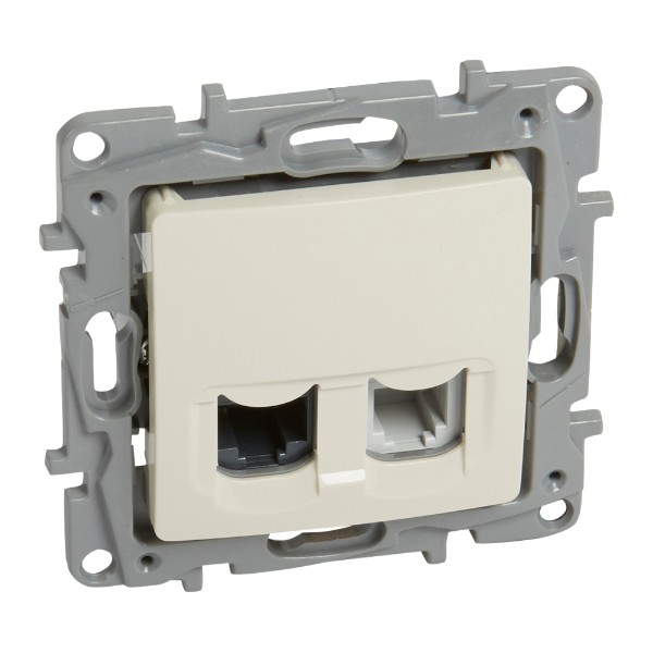 Розетка комбинирана RJ11+RJ45 Cat. 5e UTP Крем - Legrand Niloe 764670