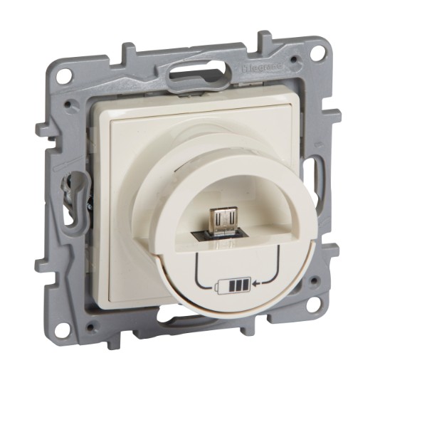 Зарядна станция micro USB 2400mA Крем - Legrand Niloe 764696