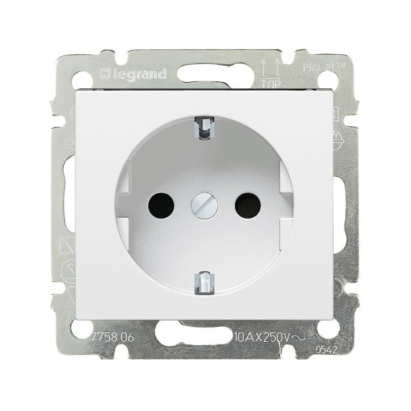 Контакт шуко 2P+E Бял - Legrand Valena 774420