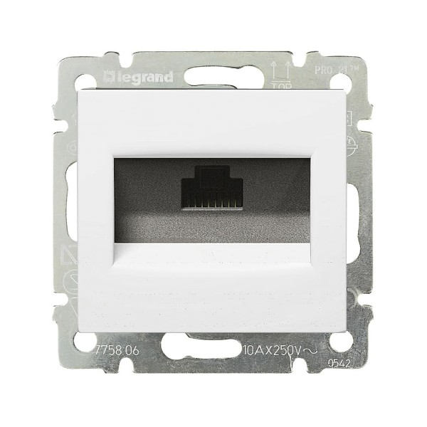 Розетка 1xRJ45 Cat. 5e UTP Бял - Legrand Valena 774230