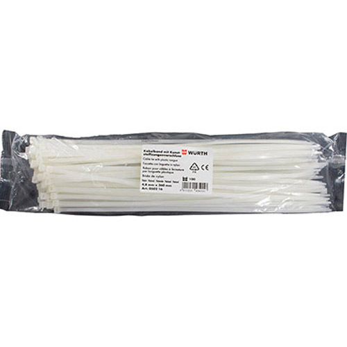 Кабелни връзки, 4.8х280mm - 100 бр. - Würth Kabelbinder W50215