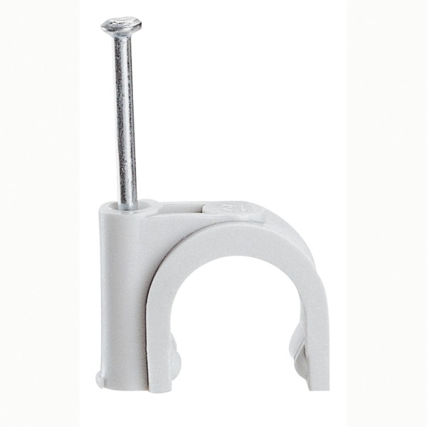 Скоба за кабел, Ф 9mm, с пирон - Legrand Fixfor 31528