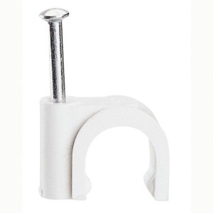 Скоба за кабел, Ф 5mm, с пирон - 100 бр. - Legrand Fixfor 31554