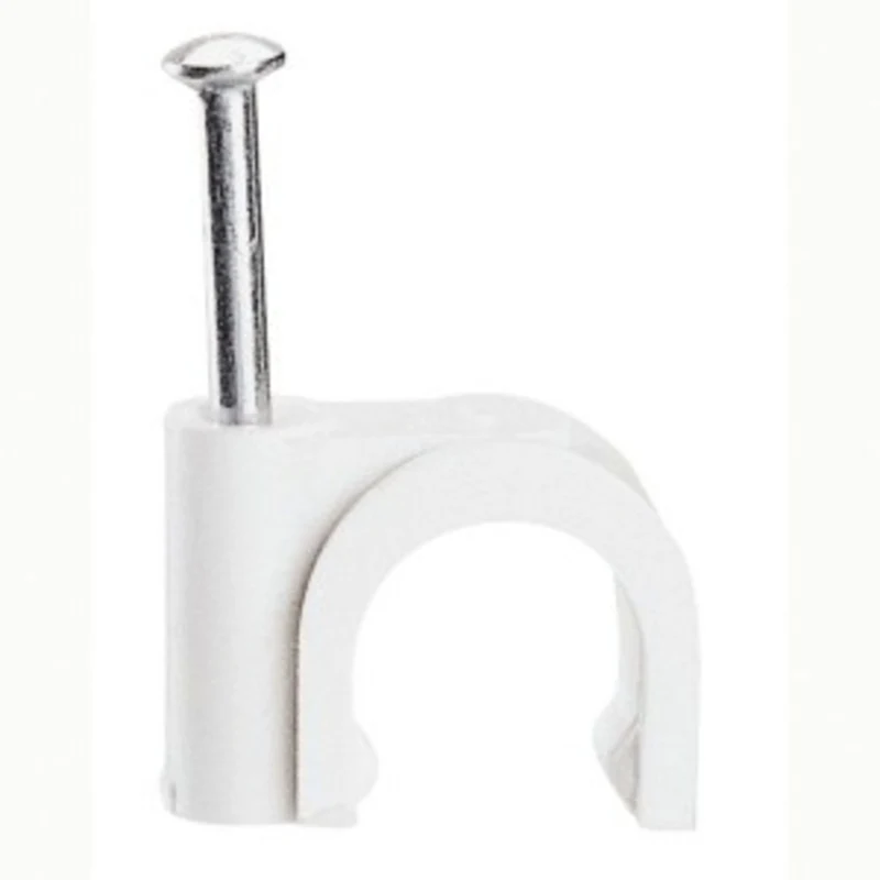 Скоба за кабел, Ф 5mm, с пирон - 100 бр. - Legrand Fixfor 31554